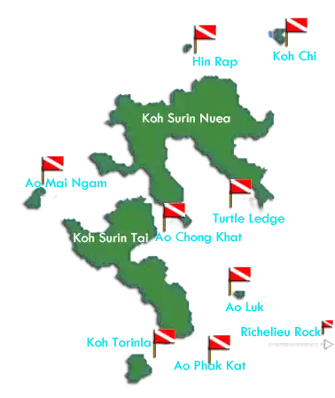 surin dive map