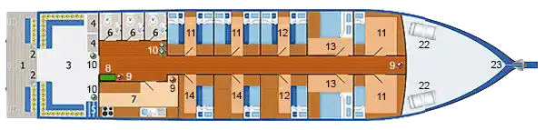 lay out main deck Dolphin Queen