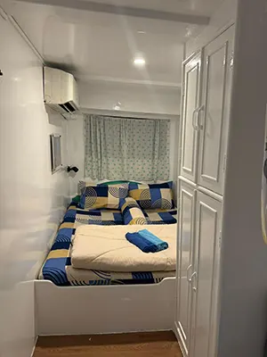 double bed cabin, upper deck